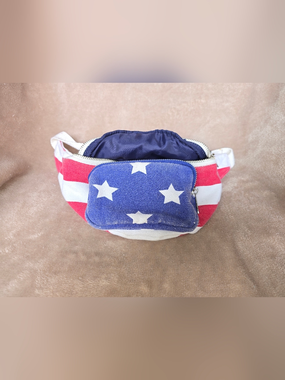 Mad Love, Star-Spangled Canvas Fanny Pack - Red, White & Blue